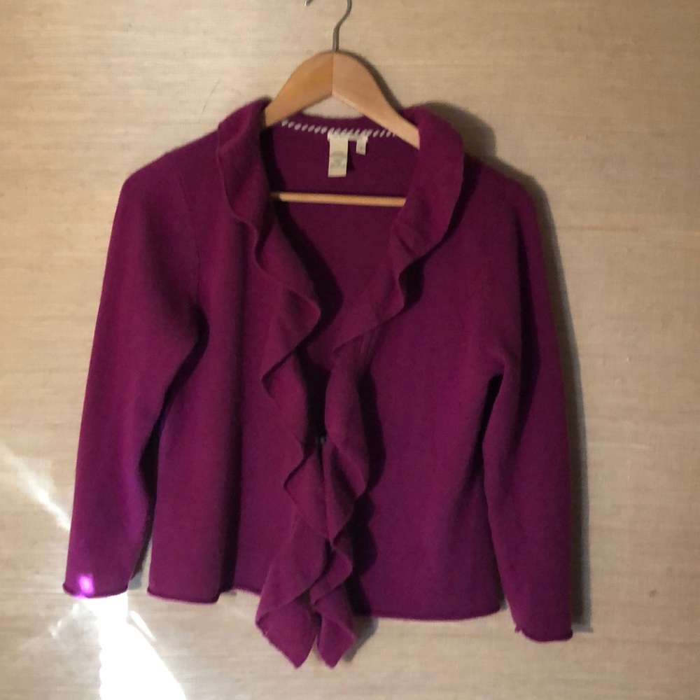 Territory Ahead Cashmere Ruffle Cardigan sz S